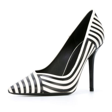 zapatos de tacón blanco y negro de moda precio barato de fábrica dama